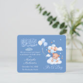 Faire-part Islamic Baby Boy Birth Announcement Card (Debout devant)