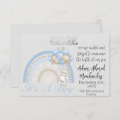 Faire-part islamique pour bébé garçon (Devant / Derrière)