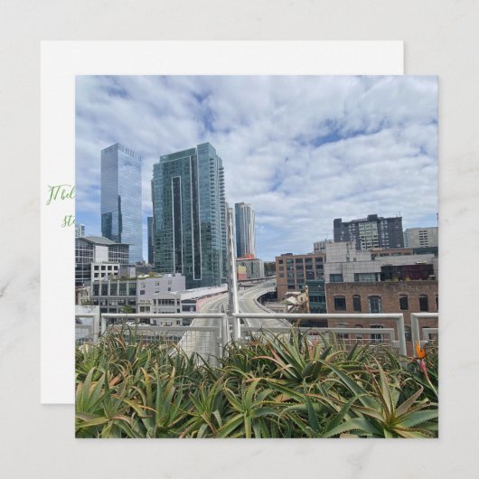 Faire-part ITINÉRAIRE plante : San Francisco (Devant / Derrière)