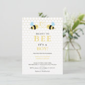 Faire-part It's a Boy Meant To Bee Quote Funny 2 Bees In Love (Debout devant)