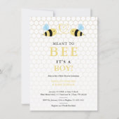 Faire-part It's a Boy Meant To Bee Quote Funny 2 Bees In Love (Devant)