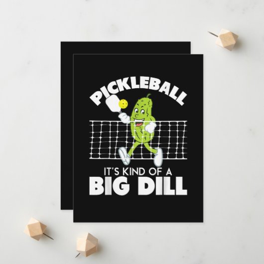 Faire-part It's Kind of A Big Dill - Funny Pickleball Paddle (Devant/Arrière en situation)