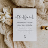 Faire-part It's Official Wedding