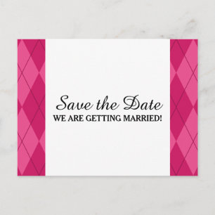 Faire-part Jacquard rose Enregistrer la date Carte postale