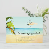 Faire-part J'ai déménagé à Mon Happy Place à la plage Nouvell (Debout devant)