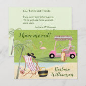 Faire-part J'ai déménagé Golf Beach Budget FLAT Move (Devant / Derrière)