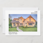 Faire-part J'ai déménagé une photo moderne (Devant)