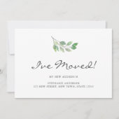 Faire-part J'ai déplacé des Feuilles d'aquarelle en mouvement (Devant)