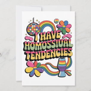Faire-part J'ai des tendances homosexuelles Mois de la fierté