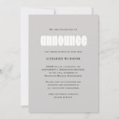 Faire-part J'AI FAIT IT Modern Bold Typographie Photo Graduat (Dos)