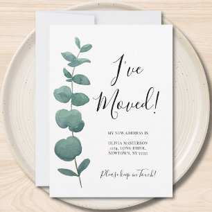 Faire-part J'ai modifié l'adresse Eucalyptus