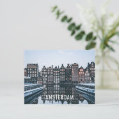 Faire-part J'aime le voyage d'Amsterdam la carte postale (Debout devant)