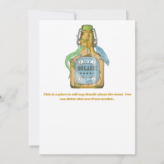 Faire-part Jambe du lézard Shakespeare Macbeth (Dos)