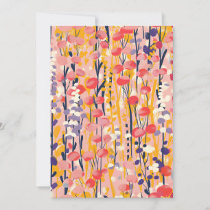 Faire-part Jardin botanique floral moderne abstrait de fleurs