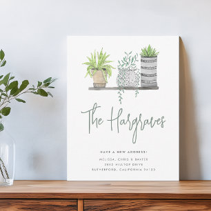 Faire-part Jardin Cultivé Moderne Vert Botanique Mouvement