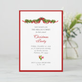 Faire-part Jardin d'aquarelle et fête de Noël arc (Debout devant)