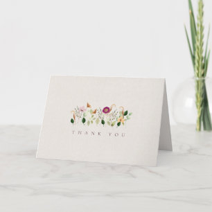 Faire-part Jardin de Fleurs Sauvages Fantaisistes Remerciemen