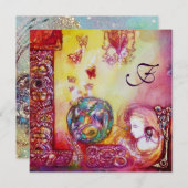 Faire-part JARDIN DES OMBRES PERDUES FAIRY & BETTERFLY Monogr (Devant / Derrière)