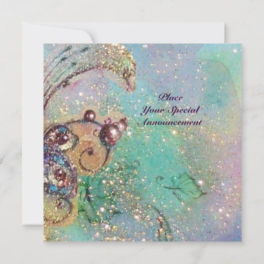 Faire-part JARDIN DES OMBRES PERDUES FAIRY & BETTERFLY Monogr (Dos)