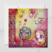 Faire-part JARDIN DES OMBRES PERDUES FAIRY & BETTERFLY Monogr (Devant)