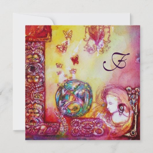 Faire-part JARDIN DES OMBRES PERDUES FAIRY & BETTERFLY Monogr (Devant)