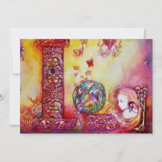 FAIRE-PART JARDIN DES OMBRES PERDUES MAGIE PAPILLON PLANTE (Devant)