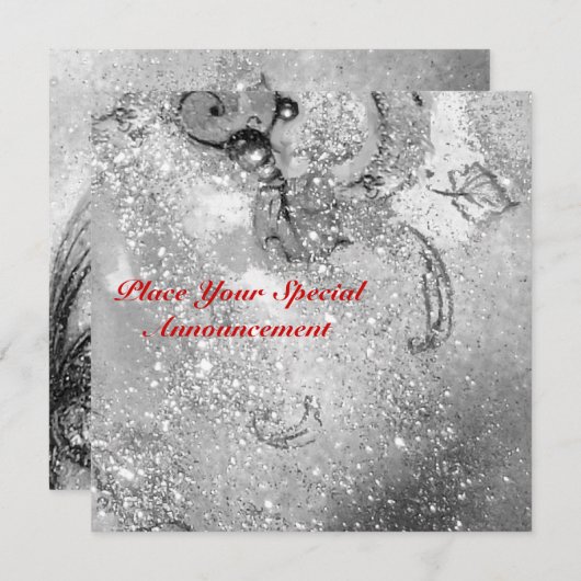 FAIRE-PART JARDIN DES OMBRES PERDUES / MONOGRAMME À BOUTEILLE (Devant / Derrière)