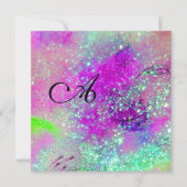 Faire-part JARDIN DES OMBRES PERDUES -monogramme, bleu violet (Devant)