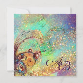 FAIRE-PART JARDIN DES OMBRES PERDUES / MONOGRAMME PAPILLON (Dos)