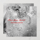 FAIRE-PART JARDIN DES OMBRES PERDUES / MONOGRAMME PAPILLON (Devant / Derrière)