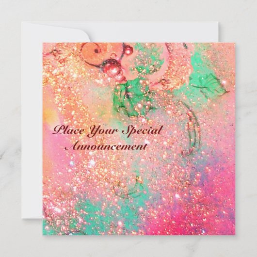 FAIRE-PART JARDIN DES OMBRES PERDUES / MONOGRAMME PAPILLON (Devant)