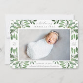 Faire-part Jardin d'été | Photo Naissance (Devant)