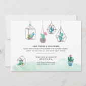 Faire-part Jardin intérieur Cactus Nous avons déménagé Nouvel (Dos)