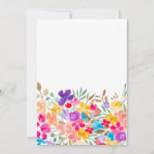 Faire-part Jardin peint fleurs sauvages 3 photos graduation (Dos)