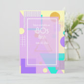 Faire-part jaune géométrique (Debout devant)