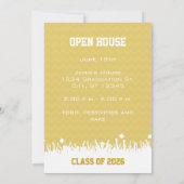 Faire-part Jaune Grey Zig Zag Senior Picture Classe (Dos)