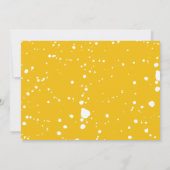 Faire-part Jaune Moderne Peinture Éclaboussures Photo Remise (Dos)