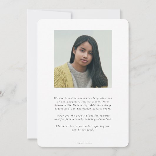 Faire-part JD Law Scales+Laurel Wreath Black Overlay 2 Photo (Dos)