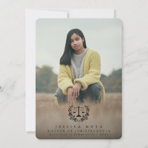 Faire-part JD Law Scales+Laurel Wreath Black Overlay 2 Photo