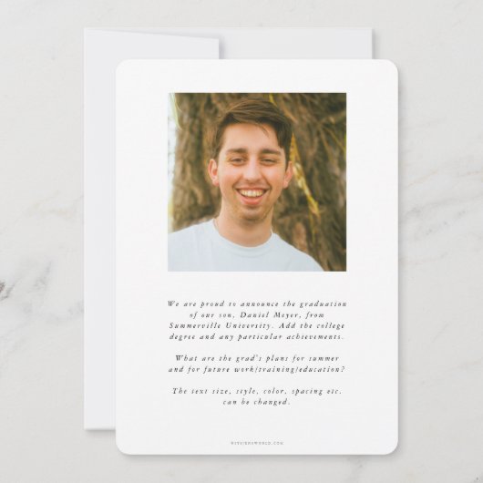 Faire-part JD Law Scales+Laurel Wreath White Overlay 2 Photo (Dos)