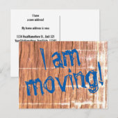 Faire-part "Je déménage !" Carte postale de changement d'adre (Devant / Derrière)