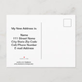 Faire-part Je Déménage ! Carte Postale Fleur de Daisy Orange  (Dos)