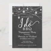 Faire-part Je fais BBQ Rustic Chalk Engagement Party Invitati (Devant)