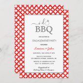 Faire-part Je fais l'invitation du BBQ Engagement (Devant / Derrière)