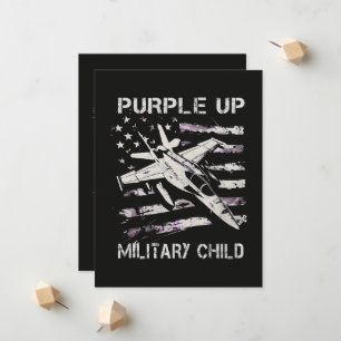 Faire-part Je purple Up Mois de l'armée
