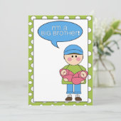 Faire-part je suis un grand frère (soeurs jumelles) (Debout devant)