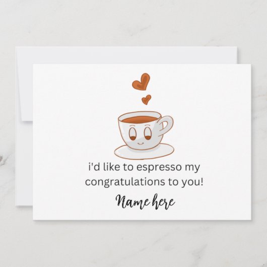 Faire-part Je voudrais exprimer mes félicitations à vous  un (Devant)