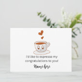 Faire-part Je voudrais exprimer mes félicitations à vous  un (Debout devant)