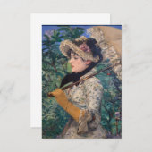 Faire-part Jeanne (Printemps) Par Édouard Manet (Devant / Derrière)
