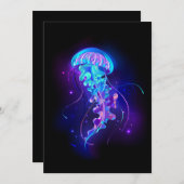 Faire-part Jellyfish éclatante couleur (Devant / Derrière)